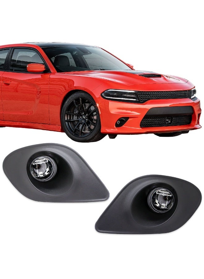 DLAA Pack of 2 Front DG7014-LED Fog Lamp with Black cover Only Suitable for Charger 2019-ON | 1 Year International Warranty - Image 1
